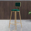 Simple Golden Bar Stool With Back Rest
