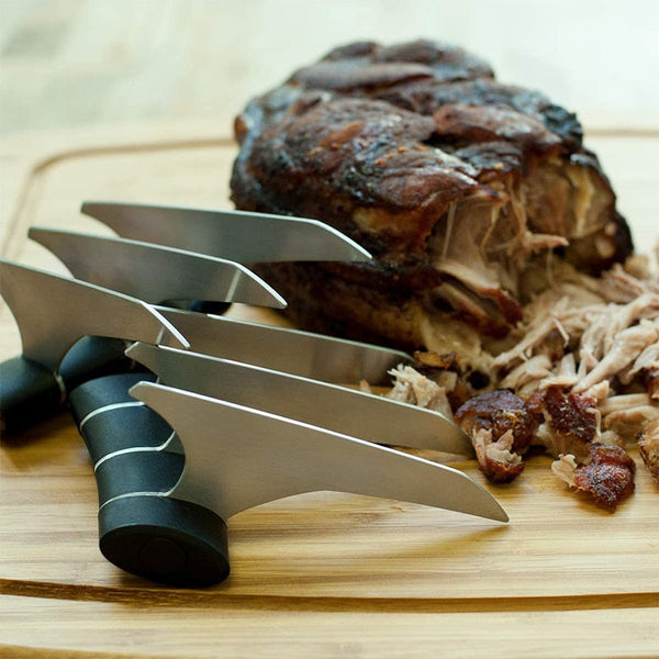 EZ Shredding Claws Stainless Steel Bear Claw Meat Shredders for BBQ. Perfect for Shredding Pulled Pork, Poultry or Just