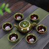 4 Colors Ceramic Tea Pot set With 6 Ceramic Cups