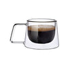 Transparent Double Bottom Glass Coffee Cup Milk Whiskey Tea Cup