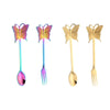 4pcs New Butterfly Spoon and fork Creative Bar Tableware Spoon