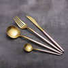4pcs Restaurant Of Platinum Creative Colorful Kitchen Cutlery Set