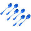 6Pcs Shell Shape Stainless Steel Teaspoons Coffee Spoons Colorful Rainbow Spoons