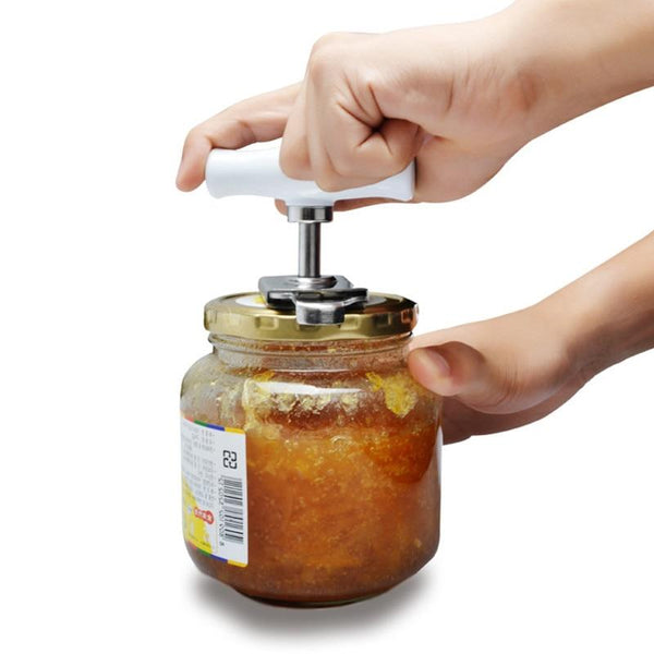 EZ Off Jar Opener, White - Under Cabinet Jar Lid & Bottle Opener - Great  for Seniors With Arthritis & Weak Hands 