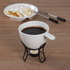 Ceramic Chocolate Melting Bowl With Handle, Metal Stand And Tealight