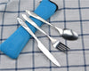 Dinnerware Portable Spoon Fork Steak Knife Travel Tableware with Bag