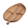 Irregular Oval Solid Wood Pan Plate Saucer Tableware Set