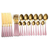 Kitchen Groups 24pcs Stainless Steel Cutlery Set In 8 Colors