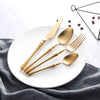 Kitchen Groups 4pcs Set Cutlery Set Stainless Steel Dinnerware Set Tableware