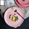 Macaron Steak Plate Pink Ceramic Western Plate Creative Dessert Plate