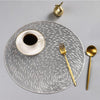 15 Inch PVC Mats Round Placemats for Dining Tables In Gold And Silver