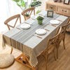 ﻿Decorative Linen Tablecloth With Tassel