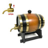 Wood Barrel Vintage Oak Beer Brewing Tools Tap Dispenser for Rum