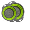Foldable Silicone Colander Drain Basket With Handle Washing Basket