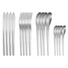 16pcs Matte Cutlery Set Dinnerware Stainless Steel Kitchen Silverware