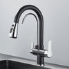 Kitchen Pull Out Spray 360 Rotation Water Filter Three Ways Sink Tap