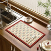 Kitchen Drain Pad Absorbent Drying Mat Countertop Protector Placemat