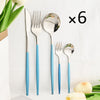 30Pcs Dinnerware Set Flatware Cutlery Set Stainless Steel Tableware