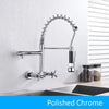 Wall Mounted Kitchen Faucet Kitchen Pull Down Spray 360 Rotation Tap