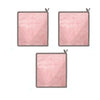 3 Pack Pink Hanging Coral Fleece Lint-Free Absorbent Cloth Dishcloth