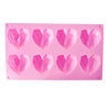 8 Cavity Diamond Heart Silicone Cake Molds Heart Shape Molds