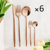 30Pcs Dinnerware Set Flatware Cutlery Set Stainless Steel Tableware