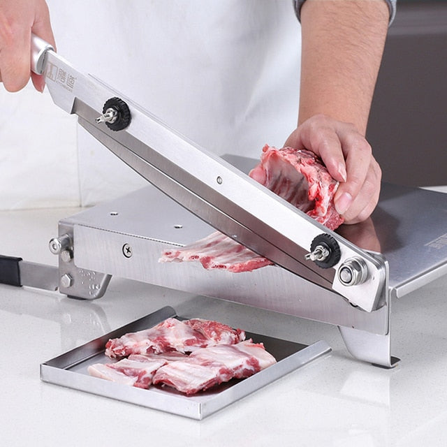 Home Kitchen Frozen Meat Slicer Manual Stainless Steel Lamb Beef Cutter  Slicing Machine Automatic Meat Delivery Nonslip Handle - AliExpress