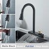 Rainfall Kitchen Faucet Flexible Pull Out 3 Way Nozzle Kitchen Tap