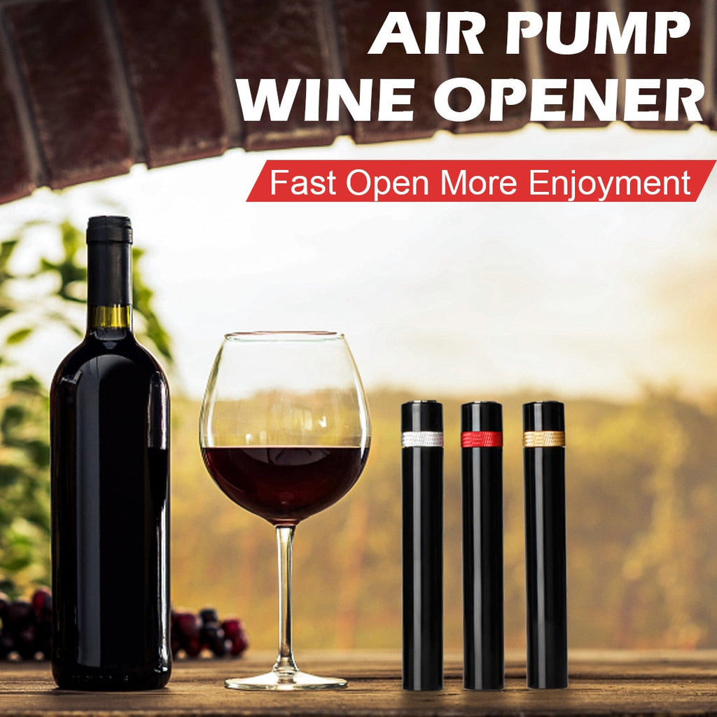 Air Pump Wine Bottle Opener Safe Portable Air Pressure Corkscrew – Kitchen  Groups