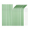 Colorful Stainless Steel Straw Eco-friendly Reusable Bent Straws Set