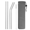 Reusable Metal Drinking Straws Stainless Steel Sturdy Bent Straw
